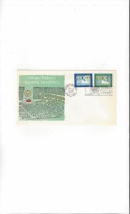 United Nations 119-20 General Assembly Hand Colored Cachet FDC