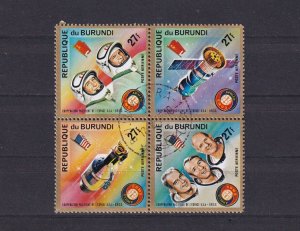 SA23i Burundi 1975 Airmail - Apollo-Soyuz Space Project, used block