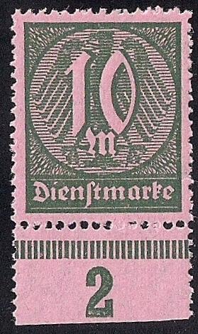 Germany #O17 10M Numerials Stamp Mint OG NH VF