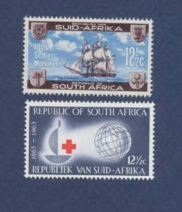 SOUTH AFRICA  - Scott 283 & 286  - MNH -  Ship, Red Cross - 1962-1963