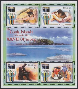 Aitutaki Olympic Games Sydney 4v Sheetlet 2000 MNH SC#531 SG#712-715