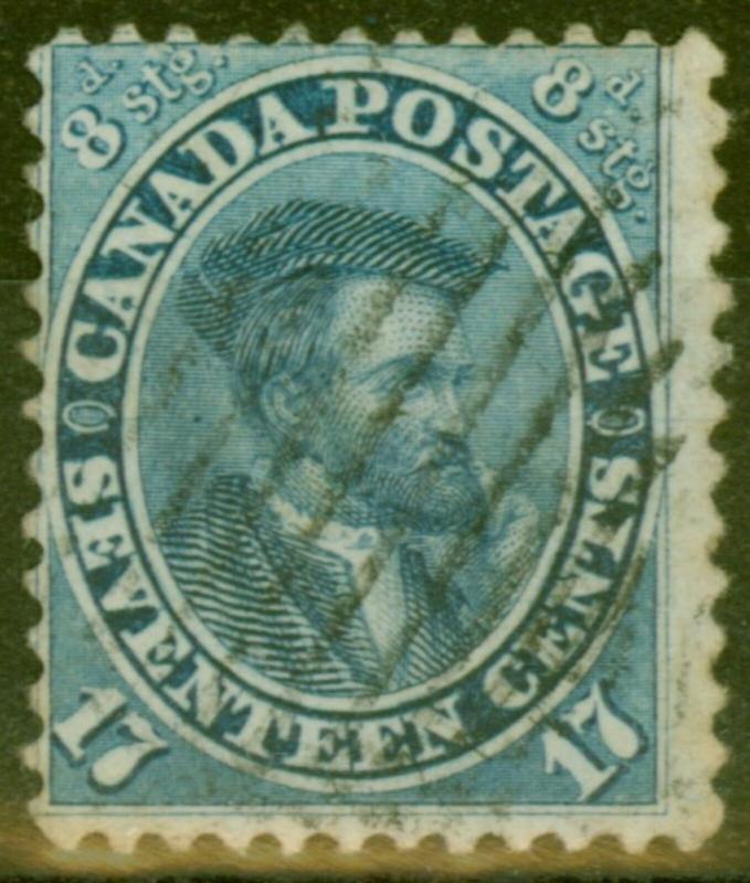 Canada 1859 17c Slate Blue SG43 Fine Used