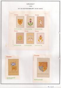 SCOTLAND - GRUNAY - 1982 - Scottish Heraldry - Perf 6v, Souv, D/L Sheets - MLH