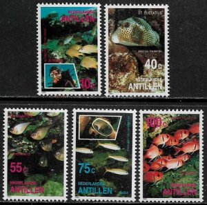 Netherlands Antilles #644-8 MNH Set - Fish - Marine Life