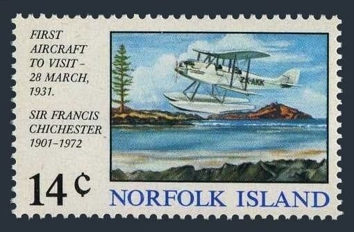 Norfolk 174, MNH. Michel 153. Gipsy Moth over Norfolk, Airplane. 1974.