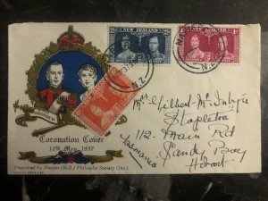 1937 Napier New Zealand King George VI Coronation FDC First Day Cover KGVI