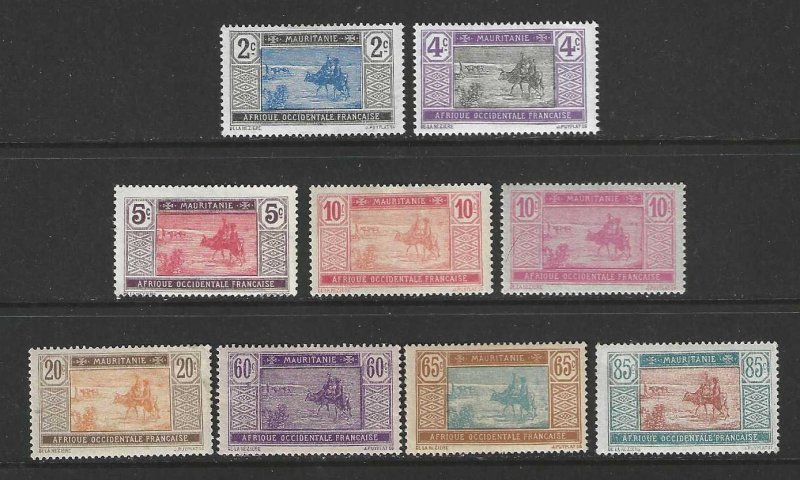 Mauritania 18-54 Short set  Mint SC $7.95