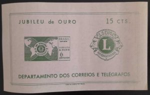 SD)BRAZIL, GOLDEN WEDDING, BRAZIL POST, 6 CENTS, POST AND TELEGRAPH DEPARTMENTS,