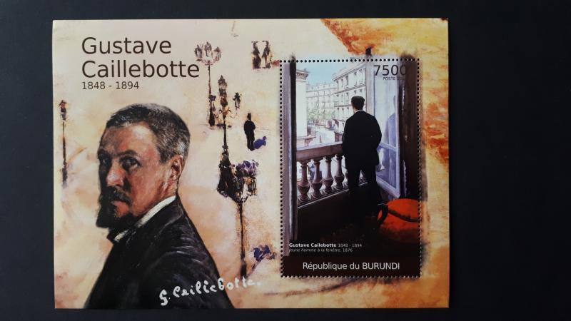 Art - Burundi 2012. - Gustave Caillebotte ** MNH Block