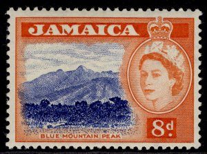 DOMINICA QEII SG167, 6c green, bistre & violet, LH MINT.