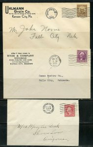 US POSTAL HISTORY OF STATE OF MISSOURI LOT OF 36 COVERS 1887-1963 AS SHOWN