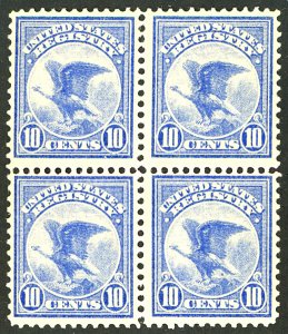 U.S. #F1 MINT BLOCK OF 4 OG NH