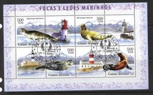 G.BISSAU 2006 SEALS & LIGHTHOUSES FINE USED