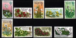 FALKLAND ISLANDS SG232/40 1968  FLOWERS SET  TO 1/- MNH