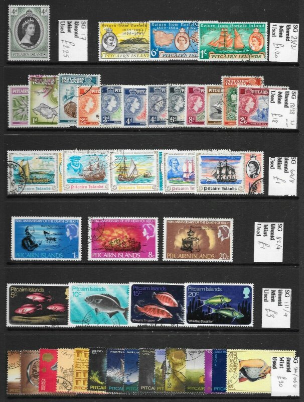 PITCAIRN ISLANDS S/SHEET USED QEII DEALERS REMAINDERS PRICED TO SELL AT £45+