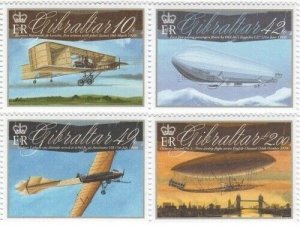 Gibraltar 2010 - Aviation Airplanes - Scott #1239-42 - Set of 4 stamps - MNH