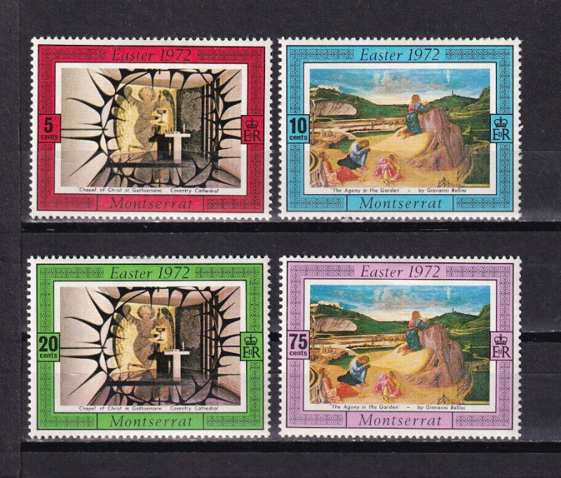 LI07 Montserrat 1972 Easter  mint hinged stamps  full set