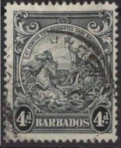 Barbados 198 (used) 4p Seal of the Colony, black (1938)