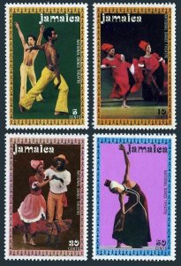 Jamaica 383-386,386a,MNH.Michel 383-386,Bl.7. National Dance Theater,1974.