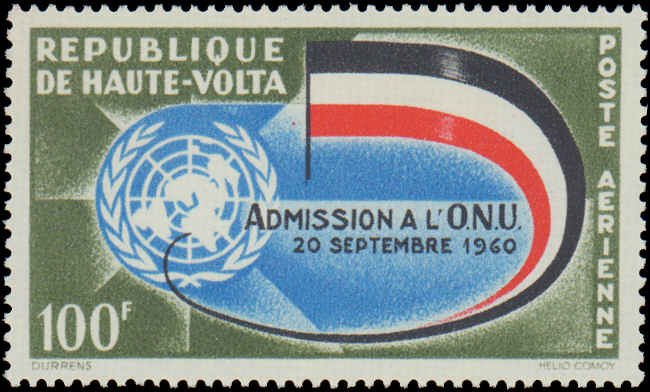 Burkina Faso #C5-C6, Complete Set(2), 1962, United Nations Related, Never Hinged