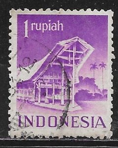 Indonesia 325: 1r Toraja house, used, F-VF