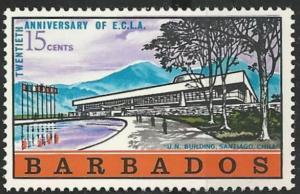 Barbados # 302  UN Building Chile  (1)  Mint NH
