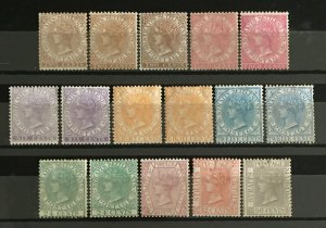 MALAYA STRAITS SETTLEMETS 1867-72 QV wmk CC set of 16v Mint SG#11-19 M3470