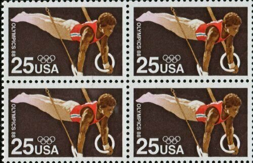 1988Summer Olympics -S. Korea Block of 4 25c Postage Stamps - Sc# 2380 - MNH,OG