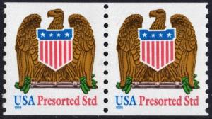 SC#3270 (10¢) Eagle Presorted Std Coil Pair (1998) MNH