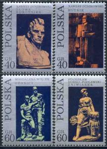 Poland 1971 Sc 1827-30 Dunikowski Wiecek Poplawski Stamp MNH