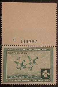 US Stamps-SC# RW4 - Duck Stamp - MOG NH  - Premium Item - SCV $300.00