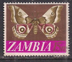 Zambia 1968 QE2 15n Butterfly used SG 135 ( M1421 )