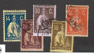 Portugal SC#240, 247, 254, 257 & 264 Used/Mint F-VF...A Wonderful Country!