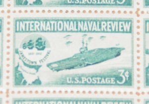 1957 sheet, International Naval Review Issue Sc# 1091