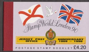 Jersey # 493a, Stamp World London, Landscape Views, Booklet, Mint NH, 1/2 Cat.