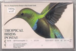 UX296A 20 cent Tropical Birds 20 Postal Cards mint NH XF