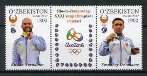 Uzbekistan 2017 MNH Rio 2016 Champions Medal Winners 2v Set Olympics Stamps 