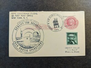 USNS LINDENWALD T-LSD 6 Naval Cover 1959 ARCTIC Cachet SONDERSTROM, GREENLAND 