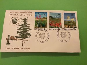 Cyprus First Day Cover Trees Plants 1970 Stamp Cover R43225