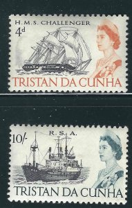 Tristan Da Cuna 113-14 SG 75a, 84a MNH 1967 SCV $21.25