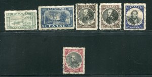 Greece 338 - 343 Battle of Navarino Used Stamp Set 1927-1928