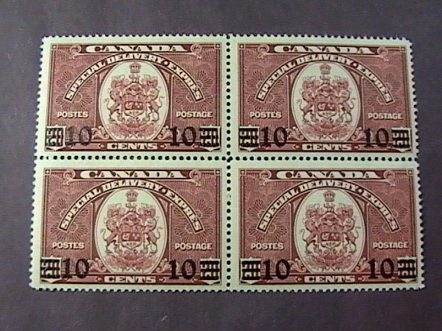 CANADA # E9-MNH(2) & MH(2)---BLOCK OF 4---SPECIAL DELIVERY------1938