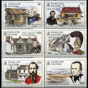 FALKLAND IS. 1994 - Scott# 610-5 Stanley 150th. Set of 6 NH