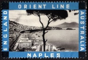 1930's Australia Poster Stamp The Orient Steam Navigation Company Naples