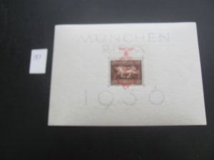 Germany 1937 MNH SIGNED SCHLEGEL SC B105 SS XF 180 EUROS (183)