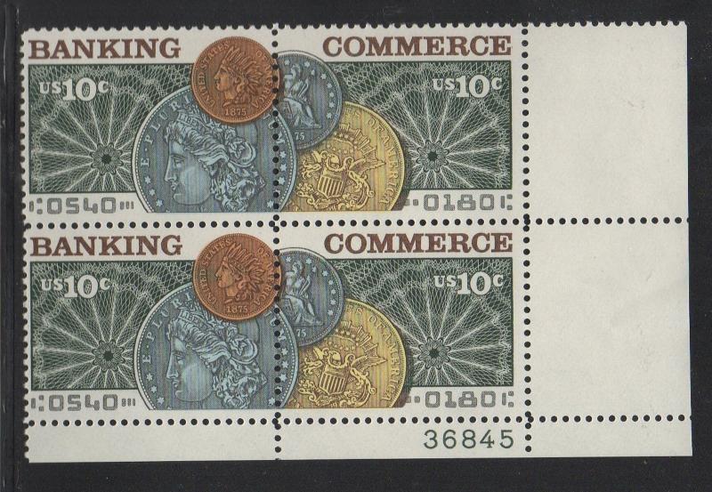 ALLY'S STAMPS US Plate Block Scott #1577-8 10c Banking & Commerce [4] MNH 