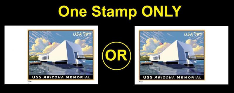 US 4873a Express Mail USS Arizona Memorial $19.99 imperf NDC single MNH 2014