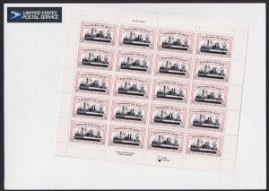 Scott #3192 Remember the Maine (Spanish-American War) Sheet of 20 Stamps Sealed