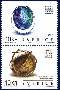 Sweden 2002 Art of Glass, Maori art. Joint issue with New Zealand. MNH