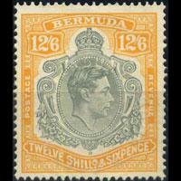 BERMUDA 1938 - Scott# 127a King Perf.14 12.6s Used
